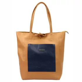 MiaMore 01-060 barna női bőr válltáska 39 x 37 x 13 cm