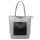MiaMore 01-060 fekete-szürke női bőr válltáska 39 x 37 x 13 cm 