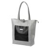 MiaMore 01-060 fekete-szürke női bőr válltáska 39 x 37 x 13 cm 