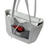 MiaMore 01-060 fekete-szürke női bőr válltáska 39 x 37 x 13 cm 