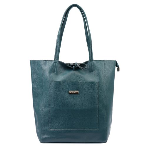 MiaMore 01-060 türkiz női bőr válltáska 39 x 37 x 13 cm 