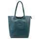 MiaMore 01-060 türkiz női bőr válltáska 39 x 37 x 13 cm 