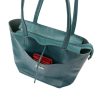 MiaMore 01-060 türkiz női bőr válltáska 39 x 37 x 13 cm 