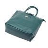 MiaMore 01-060 türkiz női bőr válltáska 39 x 37 x 13 cm 
