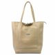 MiaMore 01-060 bézs női bőr válltáska 39 x 37 x 13 cm 