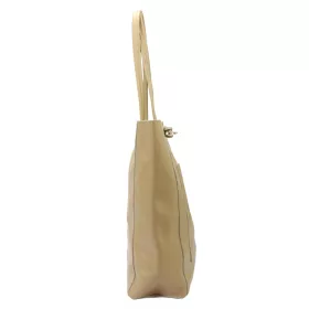 MiaMore 01-060 bézs női bőr válltáska 39 x 37 x 13 cm