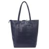 MiaMore 01-060 sötétkék női bőr válltáska 39 x 37 x 13 cm 