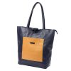 MiaMore 01-060 sötétkék női bőr válltáska 39 x 37 x 13 cm 