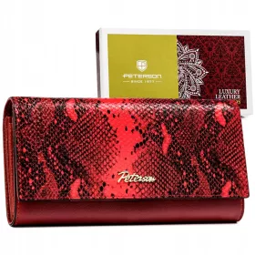   Peterson PTN SM-467-0582 piros női bőr pénztárca 19.5 x 10 x 3.5 cm 