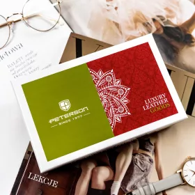   Peterson PTN SM-467-0582 piros női bőr pénztárca 19.5 x 10 x 3.5 cm 