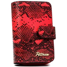   Peterson PTN SM-602 piros női bőr pénztárca 16,5 x 10 x 3 cm