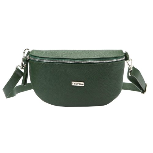 MiaMore 01-029 D khaki női bőr oldaltáska 23 x 16 x 7 cm 
