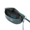 MiaMore 01-029 D kék női bőr válltáska, oldaltáska, crossbody 23 x 16 x 7 cm