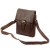 Nordee HG1546 barna férfi bőr oldaltáska, válltáska 21 x 26.5 x 11 cm