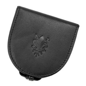   Albatross HS C.CASE Z fekete klasszikus patkó bőr pénztárca 7 x 5 cm