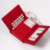 Lorenti 15-09-MSN RFID piros kígyóbőr mintás női bőr pénztárca 12.5 x 9.5 x 3.5 cm