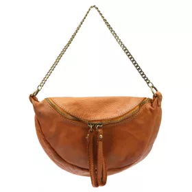 VS 018 konyak női bőr válltáska 25 x 17 x 7 cm