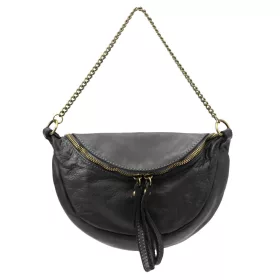 VS 018 fekete női bőr válltáska 25 x 17 x 7 cm