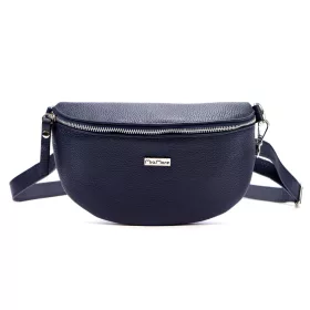   MiaMore 01-029 D navy kék női bőr válltáska, oldaltáska, crossbody 23 x 16 x 7 cm