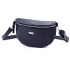 MiaMore 01-029 D navy kék női bőr válltáska, oldaltáska, crossbody 23 x 16 x 7 cm
