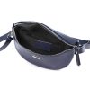 MiaMore 01-029 D navy kék női bőr válltáska, oldaltáska, crossbody 23 x 16 x 7 cm