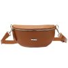 MiaMore 01-029 barna női bőr válltáska, oldaltáska, crossbody 23 x 13 x 6 cm
