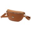 MiaMore 01-029 barna női bőr válltáska, oldaltáska, crossbody 23 x 13 x 6 cm