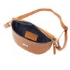 MiaMore 01-029 barna női bőr válltáska, oldaltáska, crossbody 23 x 13 x 6 cm