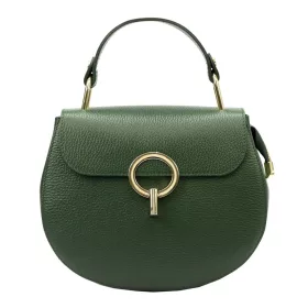 Luka 20-059 khaki női bőr kézitáska 24 x 18 x 9 cm