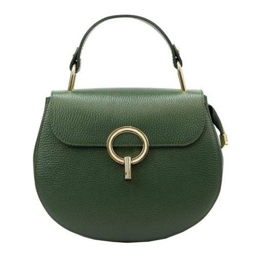 Luka 20-059 khaki női bőr kézitáska 24 x 18 x 9 cm