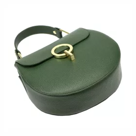 Luka 20-059 khaki női bőr kézitáska 24 x 18 x 9 cm
