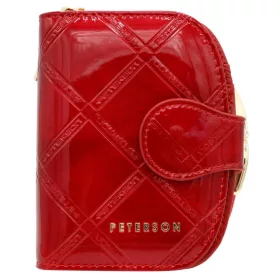   Peterson PTN 43972-PLT piros női bőr pénztárca 9 x 11.5 x 3.5 cm