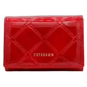   Peterson PTN 445-PLT piros női bőr pénztárca 14 x 11.5 x 3 cm
