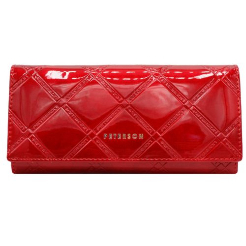 Peterson PTN 72401-PLT piros női bőr pénztárca 18.5 x 9 x 4.5 cm