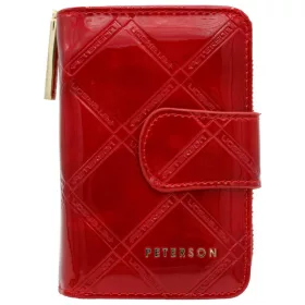   Peterson PTN 76115-PLT piros női bőr pénztárca 9 x 14 x 4 cm