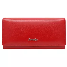   Rovicky RPX-20-ML piros női bőr-rostbőr pénztárca 19 x 9,5 cm