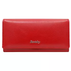   Rovicky RPX-20-ML piros női bőr-rostbőr pénztárca 19 x 9,5 cm