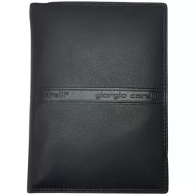 Giorgio Carelli fekete bőr pénztárca, RFID 14,5 x 10,2 cm