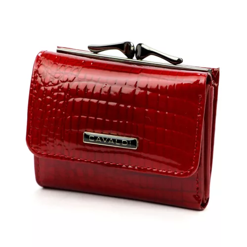 Cavaldi H32-1-RS9 piros női bőr pénztárca 10 x 8,5 cm