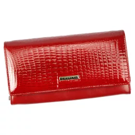   Cavaldi PN28 RS piros bőr-rostbőr női pénztárca 19 x 10 cm