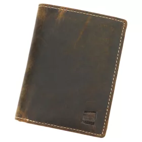   Nordee MSD-01 N4 HUNTER barna férfi bőr pénztárca 9.5 x 12.5 x 3 cm