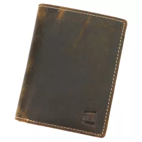   Nordee MSD-01 N4 HUNTER barna férfi bőr pénztárca 9.5 x 12.5 x 3 cm