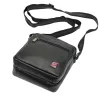 Nordee MSD-02 GM01 NAPPA fekete férfi bőr oldaltáska 18 x 21 x 9 cm