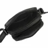 Nordee MSD-02 GM01 NAPPA fekete férfi bőr oldaltáska 18 x 21 x 9 cm