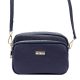 MiaMore 01-062 GOLD navy női bőr válltáska, oldaltáska 18.5 x 13.5 x 7.5 cm