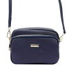 MiaMore 01-062 GOLD navy női bőr válltáska, oldaltáska 18.5 x 13.5 x 7.5 cm