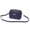 MiaMore 01-062 GOLD navy női bőr válltáska, oldaltáska 18.5 x 13.5 x 7.5 cm