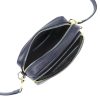 MiaMore 01-062 GOLD navy női bőr válltáska, oldaltáska 18.5 x 13.5 x 7.5 cm