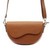Luka 20-063 barna női bőr válltáska, oldaltáska, crossbody 26 x 16 x 9 cm