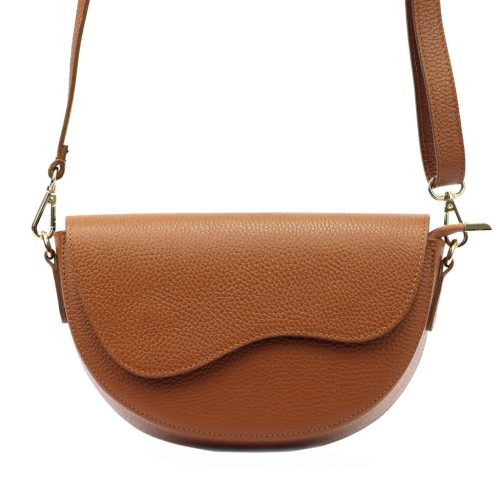 Luka 20-063 barna női bőr válltáska, oldaltáska, crossbody 26 x 16 x 9 cm